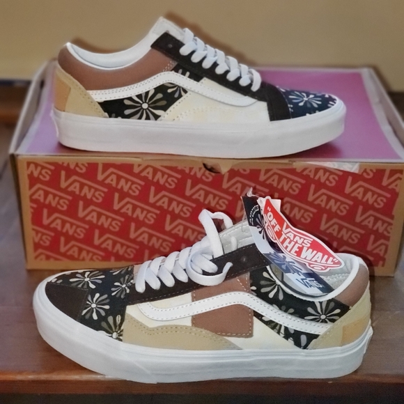 Brown Patchwork Vans - Picture 6 of 8